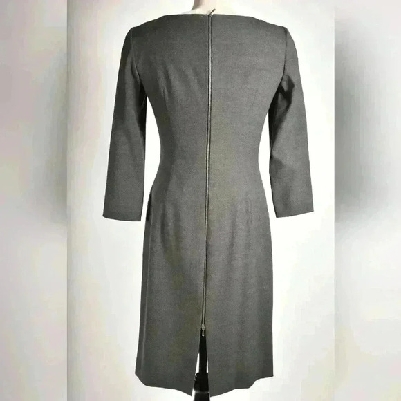 ALBERTA FERRETTI Grey Wool  Sequin 3/4 Sleeve Knee Length Tunic Dress 6US Italy - Picture 3 of 12